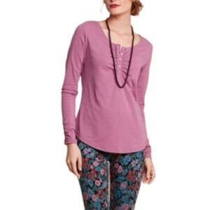 Matilda Jane Vintage Mauve Henley Top Size Large
